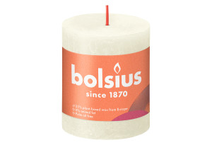 Bolsius Κερί Rustic Shine Soft Pearl 35 Ωρών 8x6.8cm