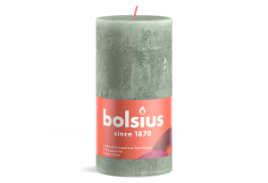 Bolsius Κερί Rustic Shine Jade Green 60 Ωρών 13x6.8cm