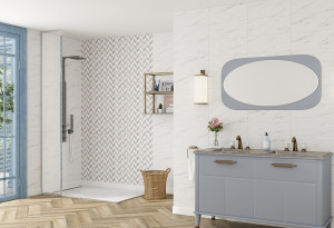 Πλακάκι Τοίχου Κεραμικό Elada 20x50cm Λευκό 1.30m²