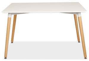 Τραπέζι Homefit Nivo Μ120xΠ80xΥ75cm Λευκό