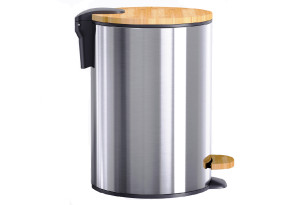 Marva Home Μεταλλικό Χαρτοδοχείο 5L Ασημί