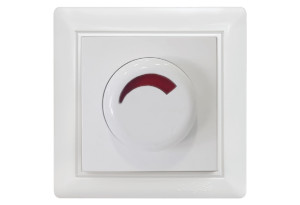 illuminON Alfa Dimmer Περιστροφικό 800W Λευκό με Πλαίσιο