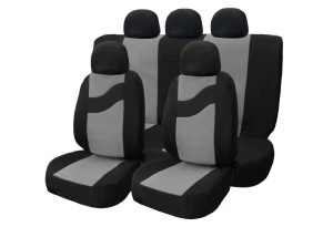 Καλύμματα Καθισμάτων Αυτοκινήτου Kaver Foam Full Set Μαύρο/Γκρι 11τμχ