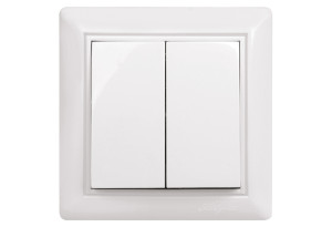illuminON Alfa Διακόπτης Διπλός Κ/R Λευκός