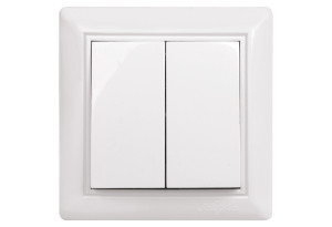 illuminON Alfa Διακόπτης Α/R - Κ/R Λευκός με Πλαίσιο