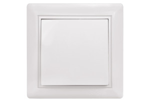 illuminON Alfa Διακόπτης Μεσαίος Α/R Λευκός με Πλαίσιο