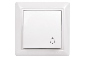 illuminON Alfa Μπουτόν Κουδουνιού Λευκό με Πλαίσιο