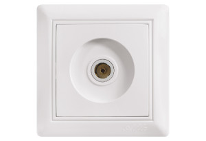 illuminON Alfa Πρίζα TV Διελεύσεως Λευκή με Πλαίσιο