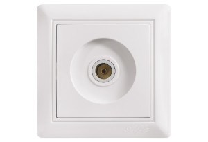 illuminON Alfa Πρίζα TV Τερματική Λευκή με Πλαίσιο