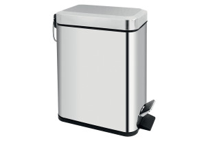 Homefit Inox Χαρτοδοχείο Ορθογώνιο 5l Χρωμέ