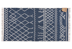 Χαλάκι Art Kilim 2 Όψεων Μπλε/Λευκό 80x150cm