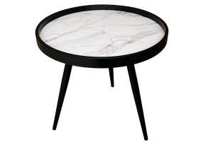 Βοηθητικό Τραπέζι Marm Λευκό Φ49.5x52cm