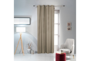 Κουρτίνα Pierre Cardin Kadhi Blackout 270x140cm Μπεζ με Τρουκς