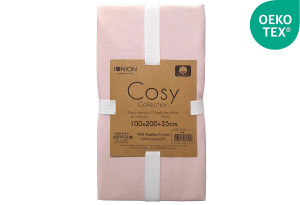 Σεντόνι Μονό Ionion Cosy Pink με Λάστιχο Μ200xΠ100xΥ35cm