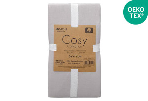 Σετ Μαξιλαροθήκες Ionion Cosy 72x52cm Grey 2τμχ