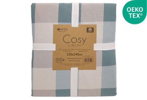 Παπλωματοθήκη Διπλή Ionion Cosy Chess 240x220cm