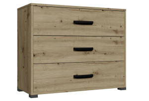 Συρταριέρα Black & White Style Orlando Μ80xΥ65xΠ35cm Δρυς