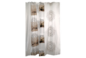 Κουρτίνα Μπάνιου Ionion 180x180cm Υφασμάτινη Zen