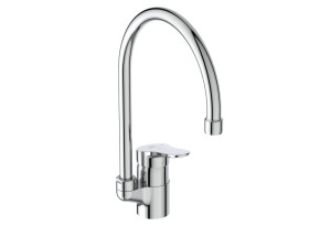 Ideal Standard Tevere Μπαταρία Κουζίνας Ψηλό Ρουξούνι Χρωμέ