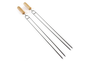 Σουβλάκια Διπλά με Λαβή Bamboo Home&Camp 42cm