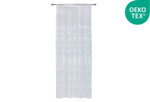 Κουρτίνα Easy Home Gordon 270x140cm Λευκή με Τρέσα