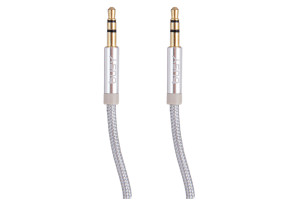 Καλώδιο Ήχου 3.5mm 1m Metal Silver