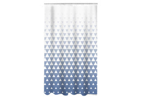 Κουρτίνα Μπάνιου Ionion Blue Triangles 180x180cm