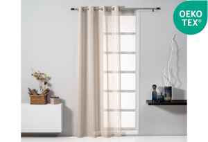 Κουρτίνα Easy Home Mandolin 260x140cm Μπεζ με Τρουκς