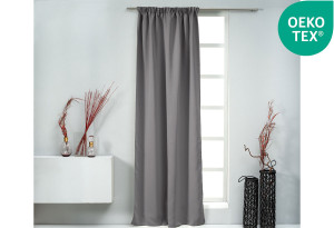 Κουρτίνα Easy Home Bells Blackout 270x140cm Σκούρο Γκρι με Τρέσα