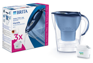 Brita Marella Κανάτα Φιλτραρίσματος Νερού 2.4lt Γκρι με 3 Ανταλλακτικά Φίλτρα Maxtra Pro