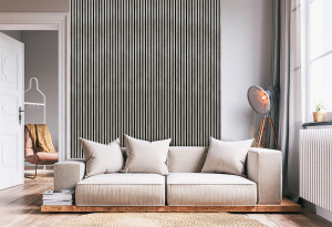 Ηχοαπορροφητικό Πάνελ Τοίχου MDF Beton Γκρι 240x57.2cm 19mm 1.374m²