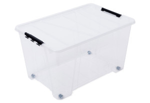 Κουτί Αποθήκευσης Πλαστικό Dea Home Jolly M57xΠ39xY32cm 50lt Διάφανο με 4 Ρόδες