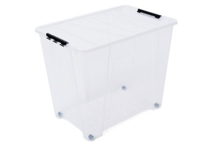 Κουτί Αποθήκευσης Πλαστικό Dea Home Jolly M57xΠ39xY47cm 70lt Διάφανο με 4 Ρόδες