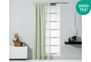 Κουρτίνα Easy Home Harmonica 270x140cm Πράσινη με Τρέσα
