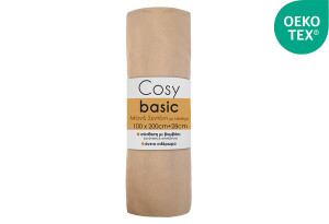 Σεντόνι Μονό Ionion Cosy Basic Sand με Λάστιχο Μ200xΠ100xΥ28cm
