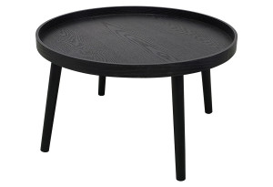 Τραπέζι Homefit Dax Μαύρο Φ80x40cm