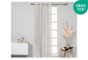 Κουρτίνα Easy Home Dollu 260x140cm Ρίγες με Τρουκς