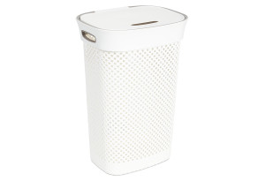 Καλάθι Άπλυτων Dea Home Wolly 60lt Μ42xΠ33xΥ61cm Λευκό