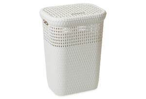 Καλάθι Άπλυτων Dea Home Rattan 60lt Μ42xΠ3xΥ58cm Λευκό