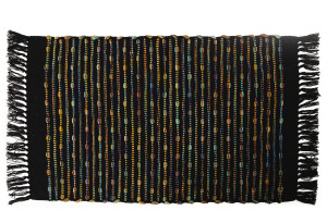 Χαλάκι Μπάνιου Rainbow Malia 80x50cm Μαύρο