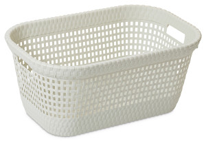 Καλάθι Ρούχων Dea Home Rattan 45lt Μ60xΠ40xΥ26cm Λευκό