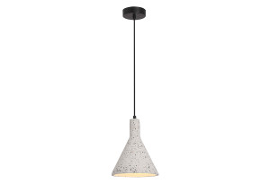 Κρεμαστό Φωτιστικό Dot Kώνος Ε27 17x20cm Λευκό Τσιμέντο