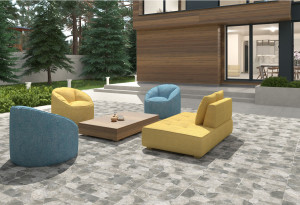 Γρανιτοπλακάκι Rivestone 45x45cm Γκρι