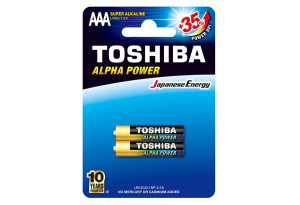 Μπαταρίες Αλκαλικές ΑΑΑ Toshiba Alpha Power 2τμχ