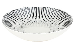 Πιάτο Σούπας Nava Iris Λευκό/Μαύρο Φ20cm