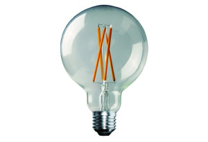 Λάμπα LED Filament Wellio 11W E27 G125 1600lm Θερμό Λευκό