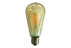 Λάμπα LED Filament Dimmable Gold Wellio 11W E27 ST64 1600lm Θερμό Λευκό