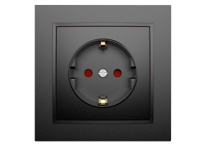 Πρίζα Σούκο 16A IlluminON Alfa Μαύρη