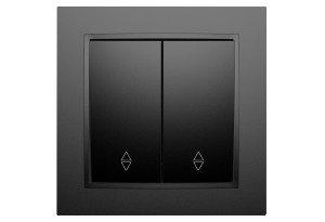 Διακόπτης A/R-K/R IlluminON Alfa Μαύρος