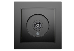Πρίζα TV Διελεύσεως IlluminON Alfa Μαύρη